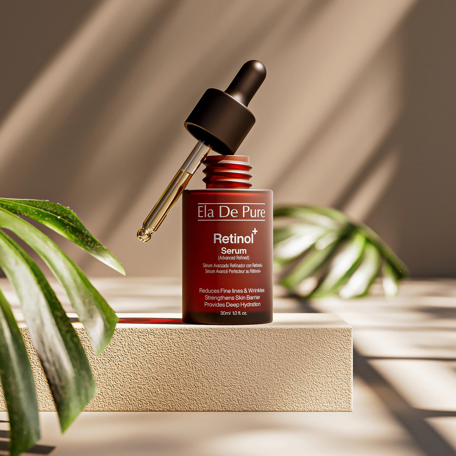 Флакон Ela De Pure Retinol+ 30 мл с открытой пипеткой